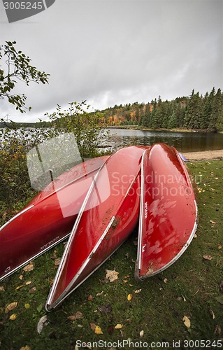 Image of Canoe and Lake