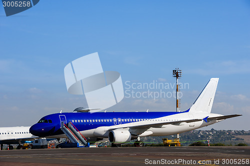 Image of Commercial airplane at airport