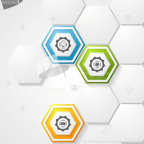 Image of Hexagons infographic design