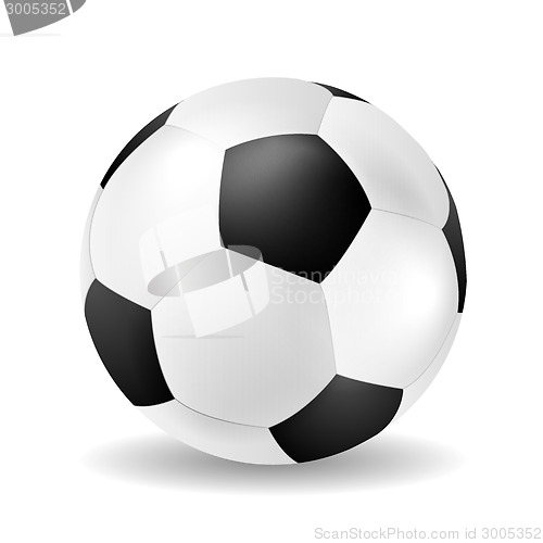 Image of Isolated vector soccer ball closeup