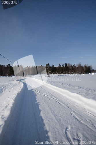 Image of snowy road