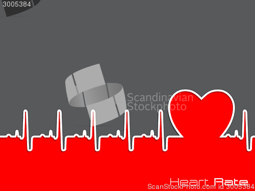 Image of Medical background with ekg diagram