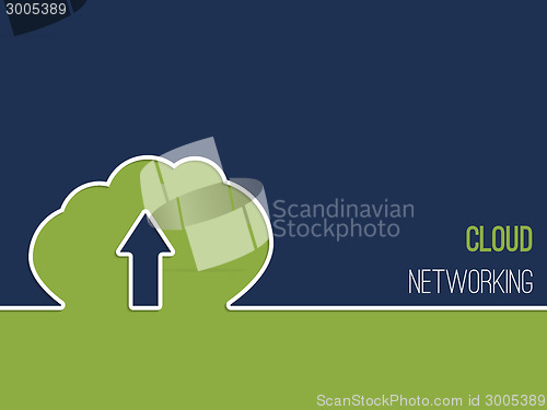 Image of Cloud network advertising background