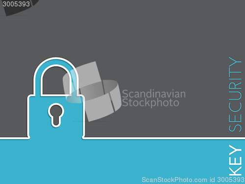 Image of Simple security background with padlock