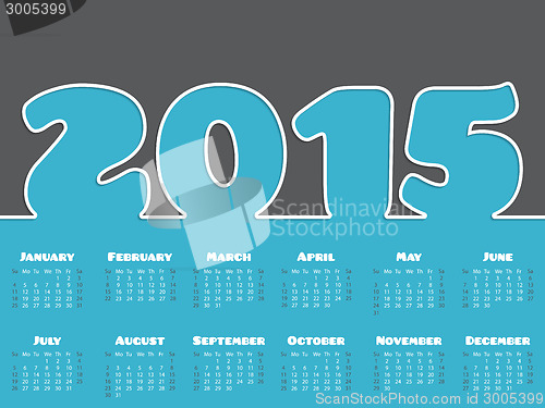 Image of Simple 2015 calendar design