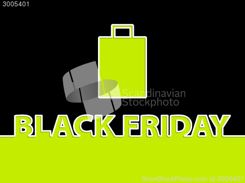 Image of Black friday background with shopping bag