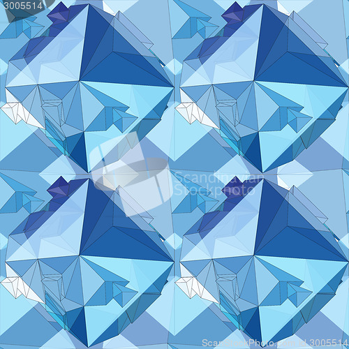 Image of Crystal. Seamless 3D Geometric background.