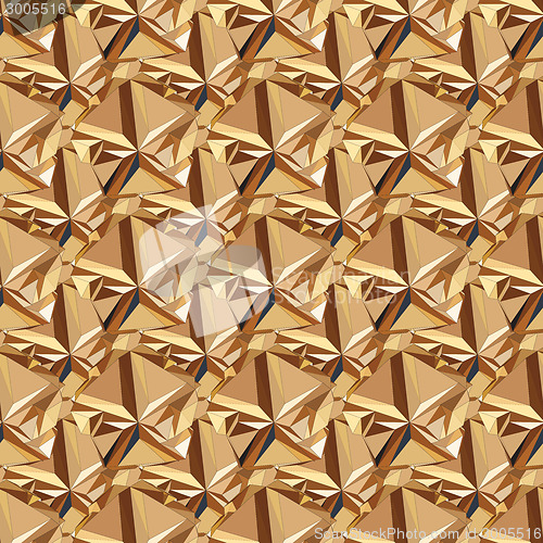 Image of Gold seamless polygonal pattern.