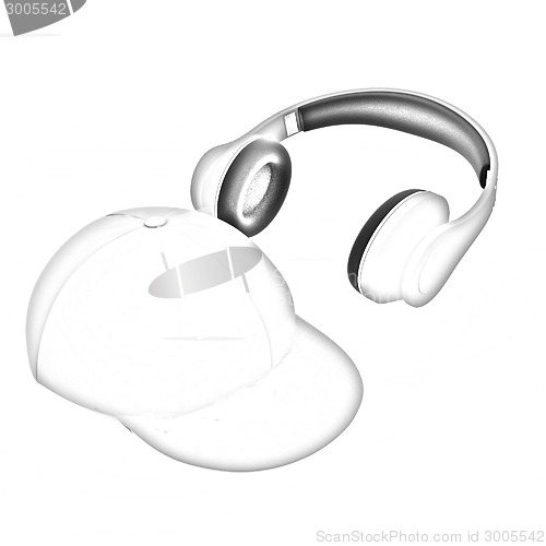 Image of cap and headphones