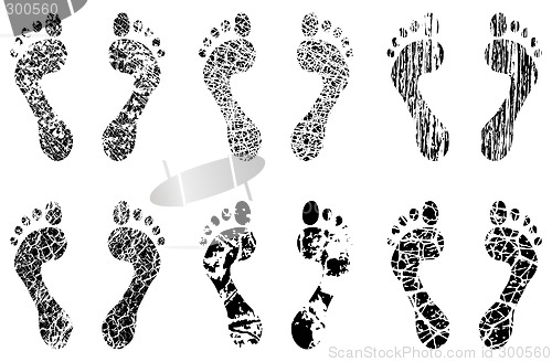 Image of Grunge footprints