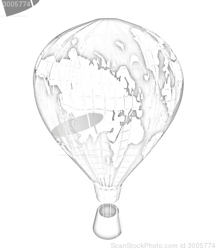Image of Hot Air Balloons as the earth with Gondola