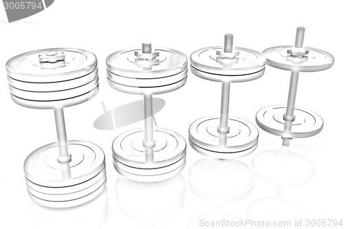 Image of Colorful dumbbells 