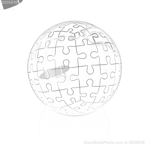 Image of Sphere collected from colorful puzzle 