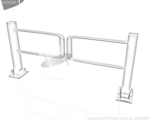 Image of Three-dimensional image of the turnstile