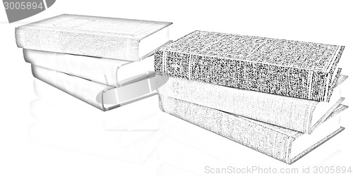 Image of The stack of books