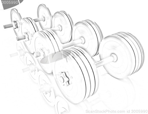 Image of Colorful dumbbells 