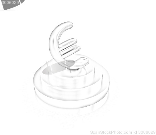 Image of icon euro sign on podium