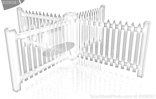 Image of Colorfull glossy fence 