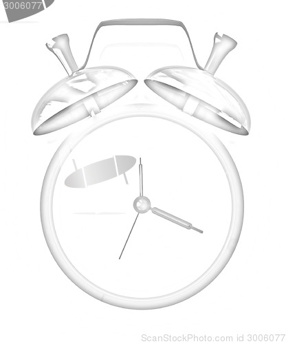 Image of Alarm clock. 3D icon 