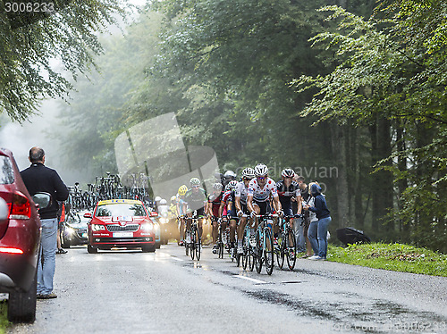 Image of The Peloton in a Misty Day