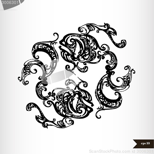 Image of Zodiac signs black and white - Pisces