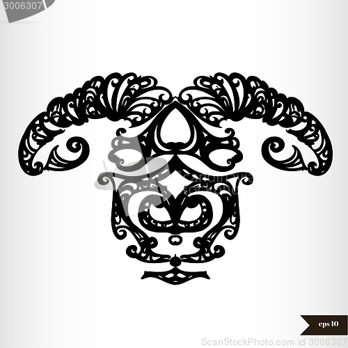 Image of Zodiac signs black and white - Aries