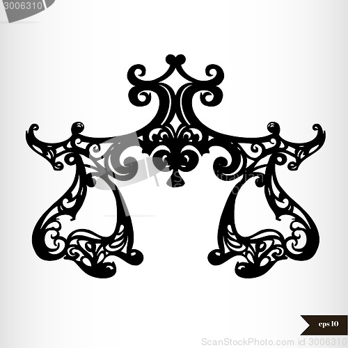 Image of Zodiac signs black and white - Libra