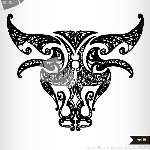 Image of Zodiac signs black and white - Taurus