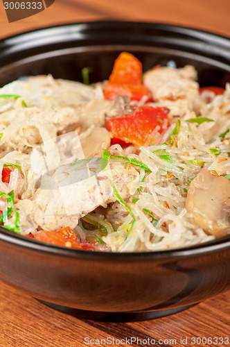 Image of noodles with chicken