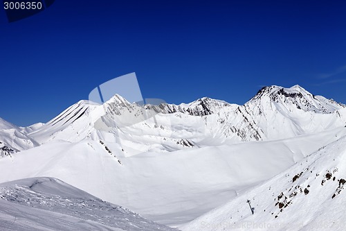 Image of View from ski slope in nice sun day