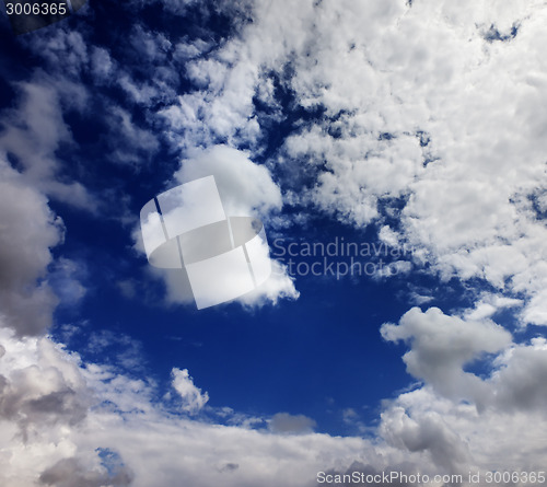 Image of Sunlight sky with clouds at wind day