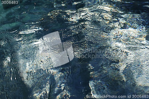 Image of blue water background clear pure and transparent