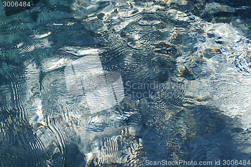Image of blue water background clear pure and transparent
