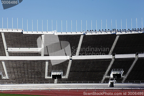Image of empty stands of the stadium