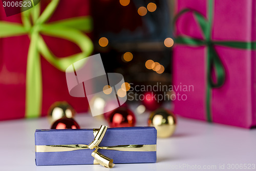 Image of Presents and glitter balls
