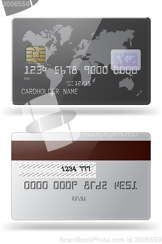 Image of Glossy credit card. 