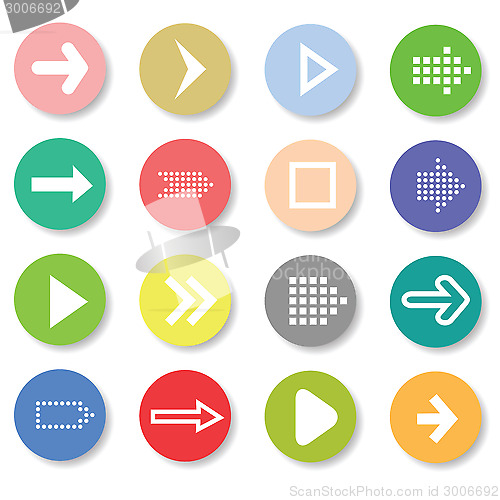 Image of set of arrows icons