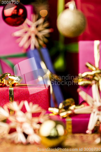 Image of Small Red Gift Box under Baubles