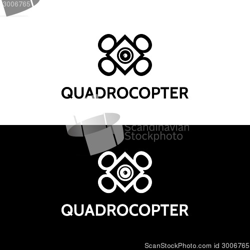 Image of Emblem vector sign for quadrocopter