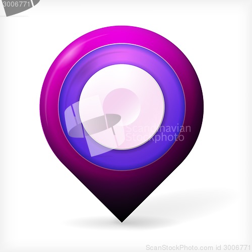 Image of Colored realistic vector icon for marker geolocation