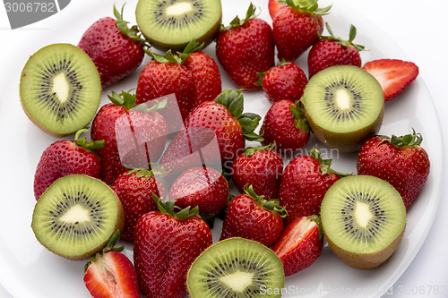 Image of Strawberries and kiwifruits