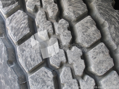 Image of Closeup of truck tyre