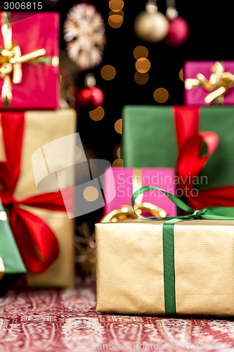 Image of Stack of Xmas Presents