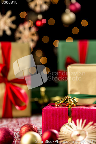Image of Christmas Gifts, Glitters, Baubles and Stars