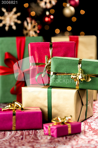 Image of Pile of Christmas Gifts