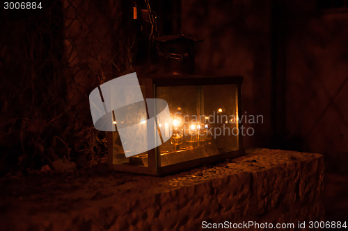 Image of Chanuka lights in Jerusalem