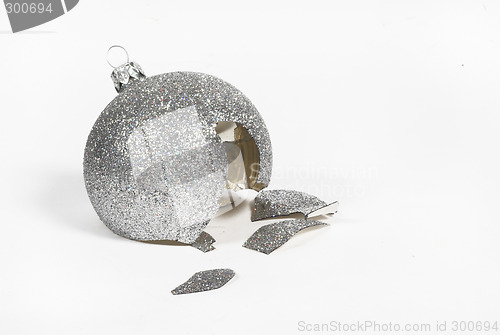 Image of broke christmas ball