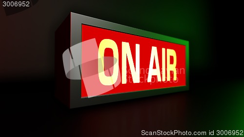 Image of "ON AIR" broadcast message.