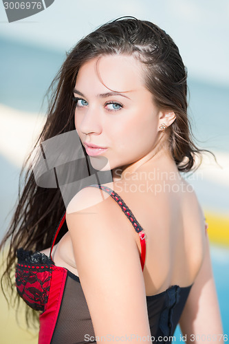 Image of Alluring young brunette