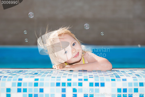 Image of Cute little blond girl